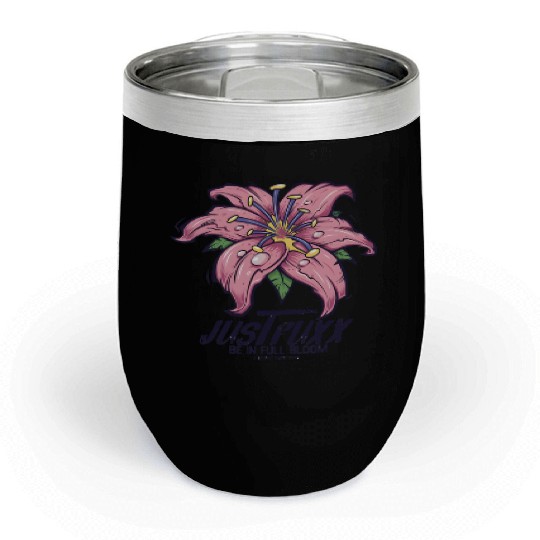 Dark Bloom Lily – JustRuxx Graphic Design Chill Wine Tumblers