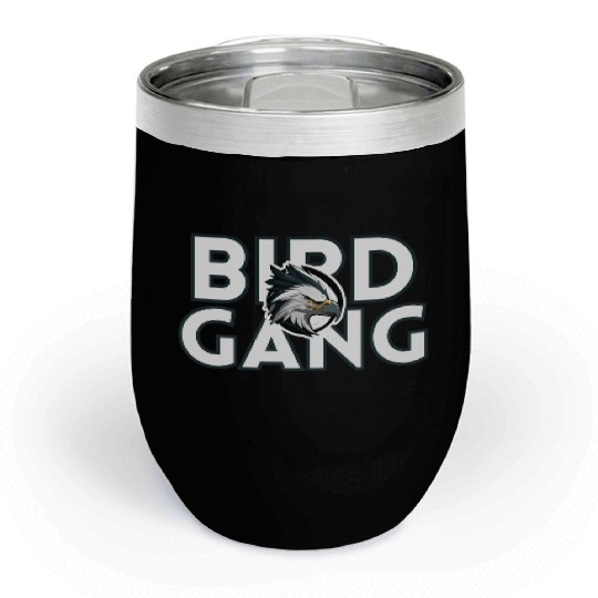Eagle Head Bird Gang Logo Design Chill Wine Tumblers