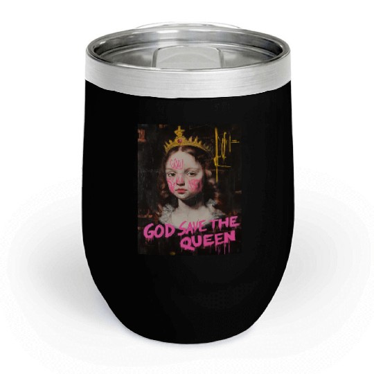 God Save the Queen Chill Wine Tumblers
