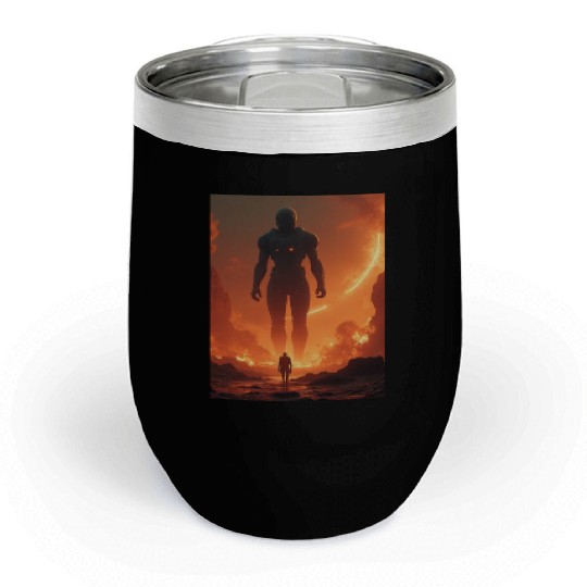 Giant Alien Overwatch Scene Chill Wine Tumblers
