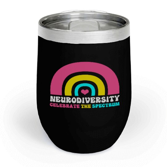 Neurodiversity Autistic Rainbow Adhd Chill Wine Tumblers