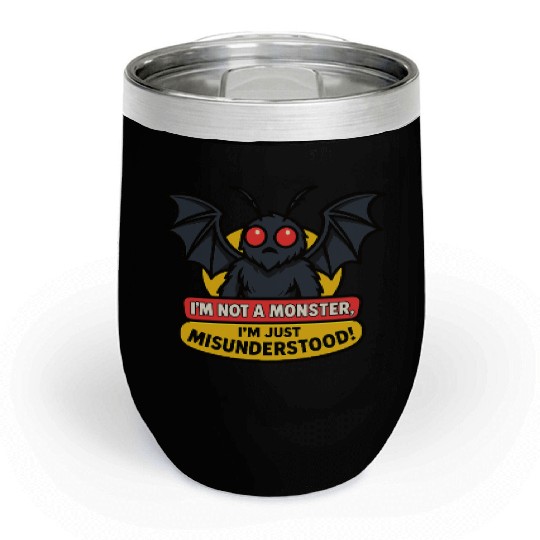 Misunderstood Mothman Chill Wine Tumblers