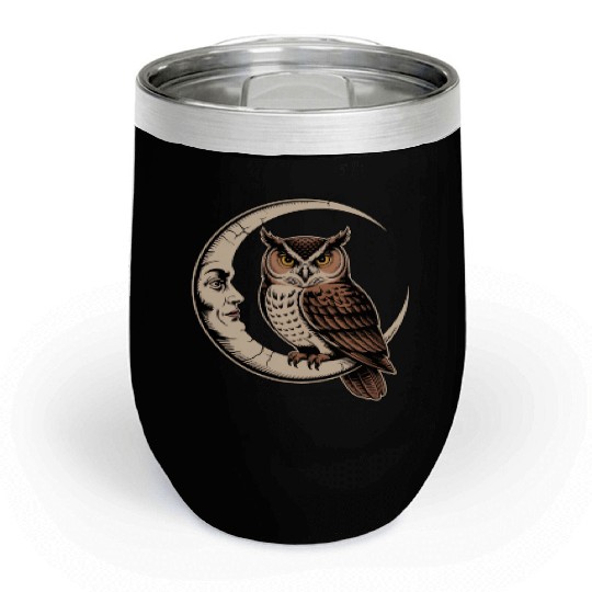 Moon Owl Crescent Chill Wine Tumblers
