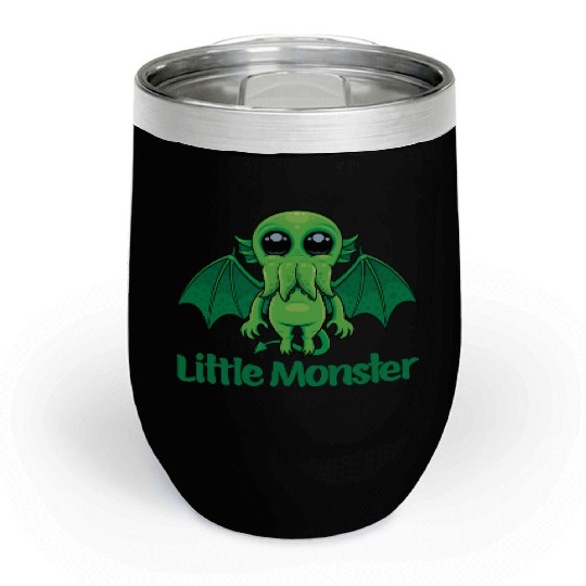 Little Monster Cthulhu Cute Creepy Mythical Buddy Chill Wine Tumblers