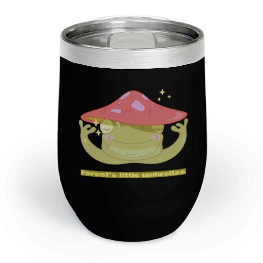 Whimsical Forest Umbrella Mushroom Design Chill Wine Tumblers
