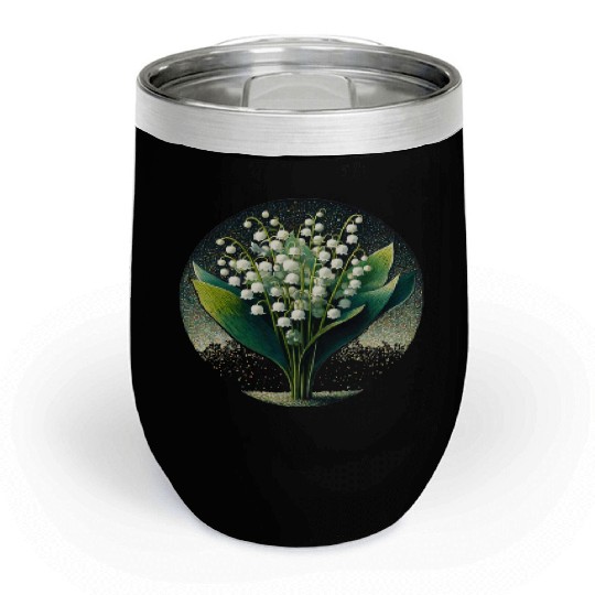 Mystical Lily of the Valley Illustration Chill Wine Tumblers