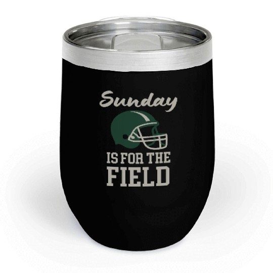 Sunday Football Field Design Chill Wine Tumblers