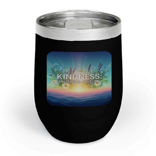 Sunrise Blooms of Kindness  Chill Wine Tumblers