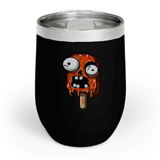 ice cream zombie 02 Orange grunge sour scream Pop Chill Wine Tumblers