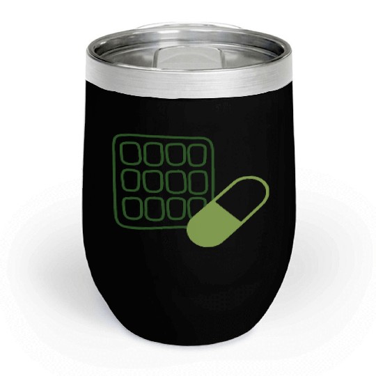 Waffle Pill Logo GnG Chill Wine Tumblers