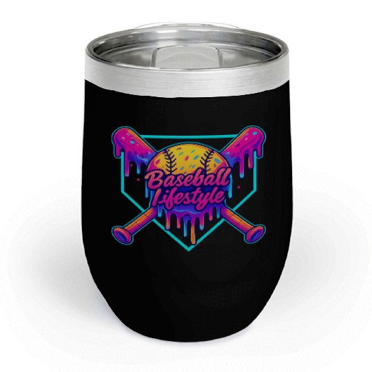 Baseball Lifestyle Apparel Youth Baseball Drip Ice Chill Wine Tumblers