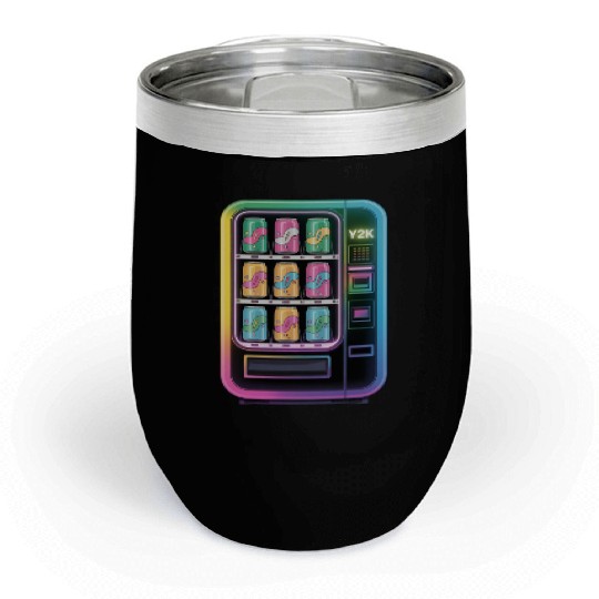 Y2K Cyber Vending Machine with Iridescent Drinks Chill Wine Tumblers