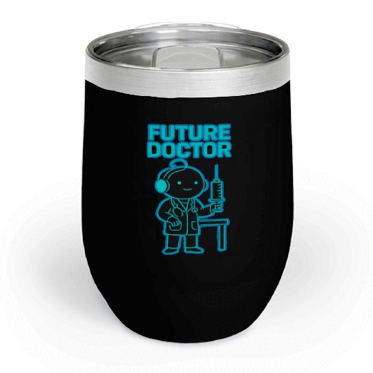 Futuristic Pediatric Medical Illustration Chill Wine Tumblers