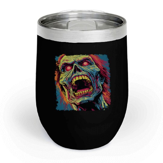 Classic Horror Halloween Zombie Chill Wine Tumblers