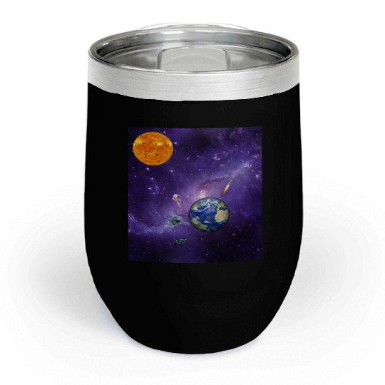 Cosmic Space Adventure Design Chill Wine Tumblers