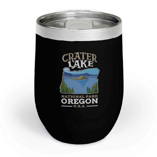 Crater Lake National Park US Oregon Chill Wine Tumblers