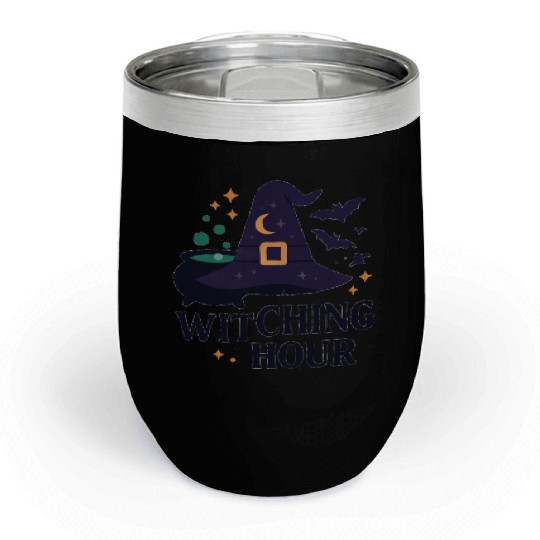 Witching Hour Night Scene Design Chill Wine Tumblers