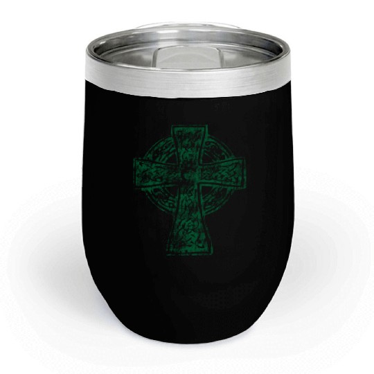 Classic Vintage Style Celtic Cross Crucifix Chill Wine Tumblers