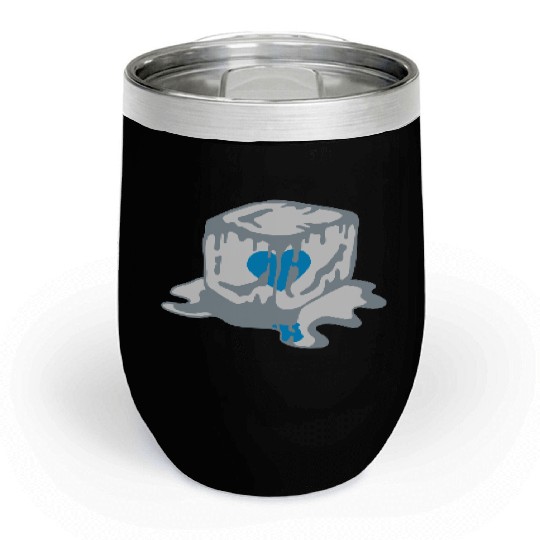 Ice Cube Heart Chill Wine Tumblers