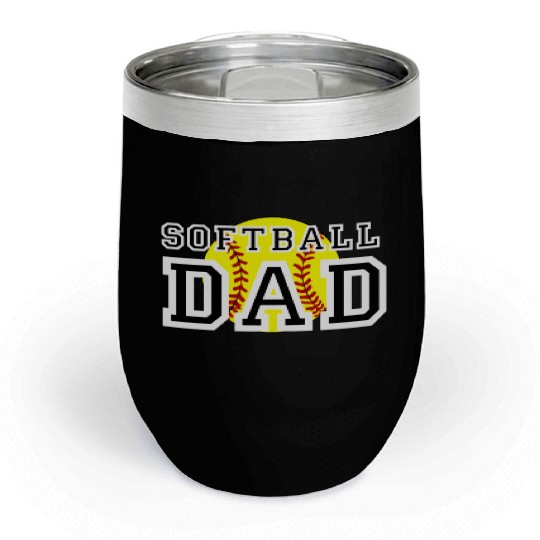 Softball Dad Chill Wine Tumblers