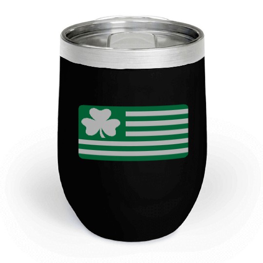 Irish Shamrock flag Chill Wine Tumblers
