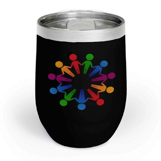 Multicultural Cooperation Circle Chill Wine Tumblers