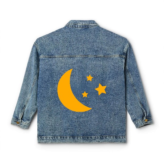 moon and stars Classic Women's Denim Jackets