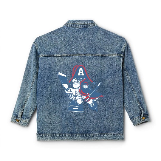 Milwaukee admiral cartoon Classic Women's Denim Jackets