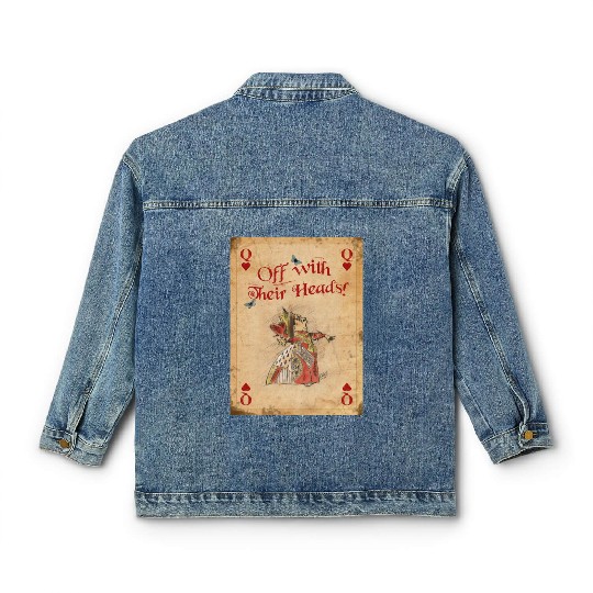 Alice in Wonderland The Queen of Hearts Classic Women's Denim Jackets