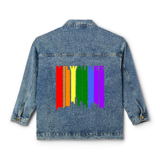 Milwaukee Wisconsin Rainbow LGBT Gay Pride Classic Women's Denim Jackets