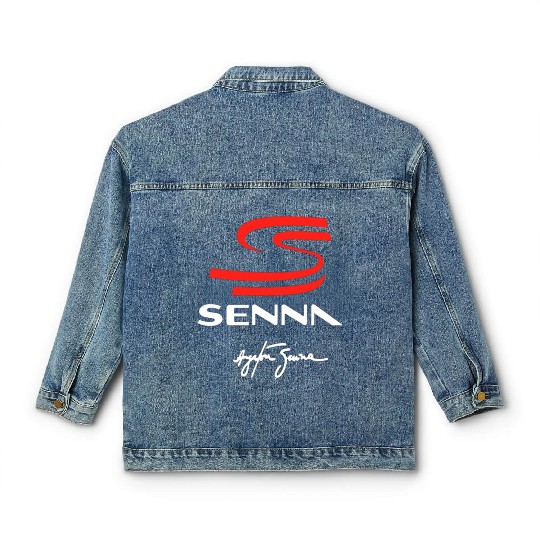 ayrton senna logo Classic Women's Denim Jackets