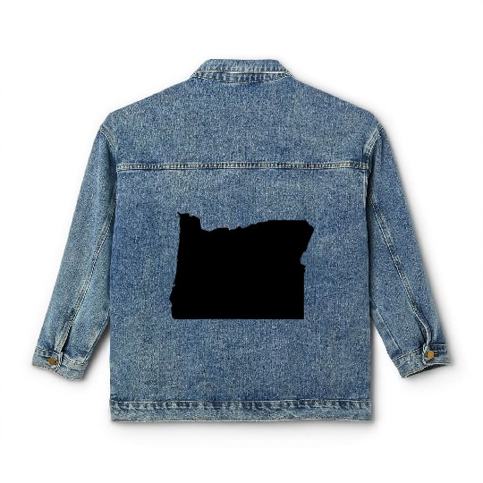 Oregon map Classic Women's Denim Jackets