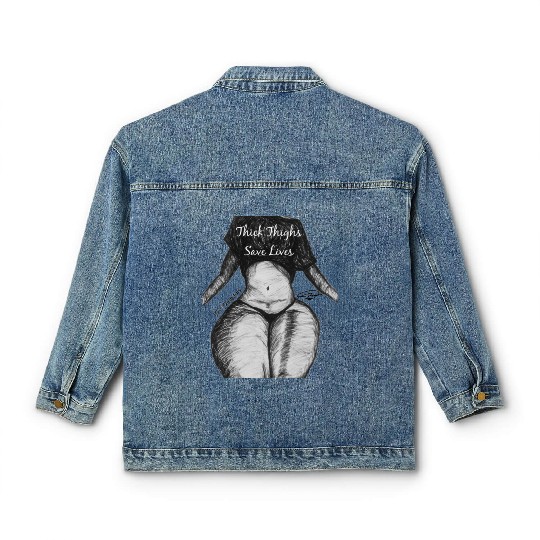 Thick Thighs Save Lives Classic Women's Denim Jackets