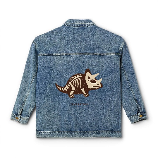 Triceratops Classic Women's Denim Jackets
