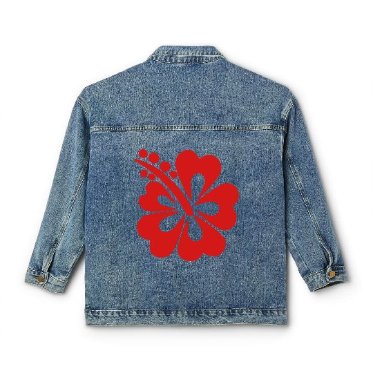 Hibiscus Classic Women's Denim Jackets