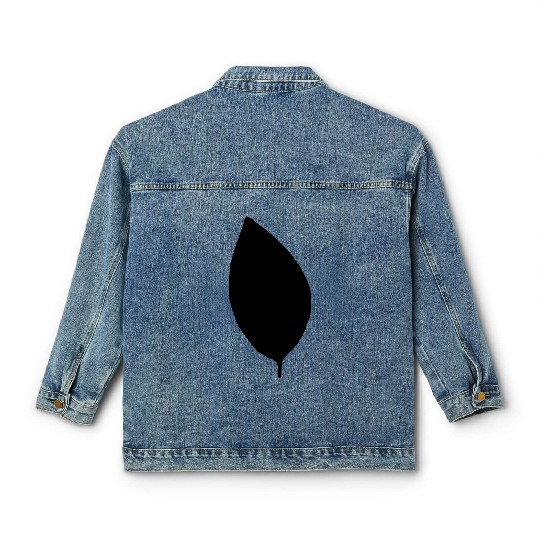 apple tree leaf silhouette Classic Women's Denim Jackets