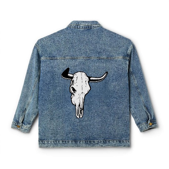 buffalo skull Classic Women's Denim Jackets