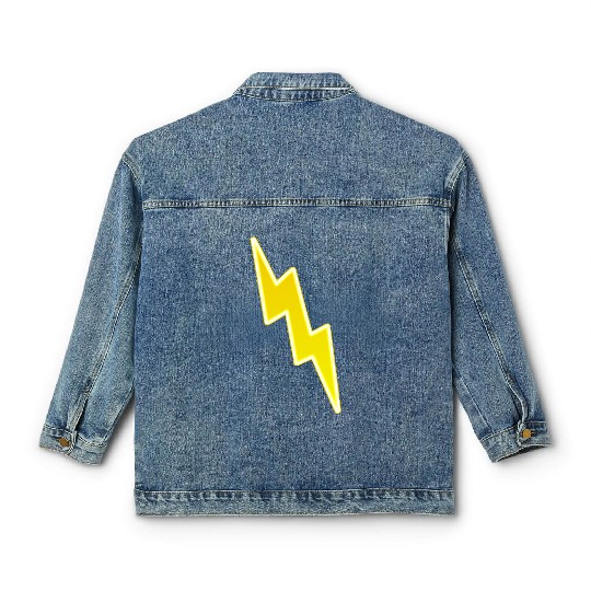 Zap - Yellow Lightning Bolt Classic Women's Denim Jackets