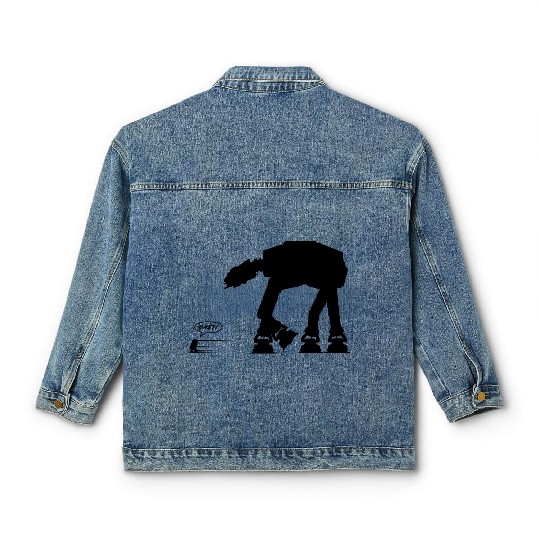 R2D2 vs AT-AT Classic Women's Denim Jackets