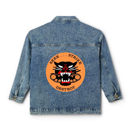 M18 HELLCAT Tank Destroyer Classic Women's Denim Jackets