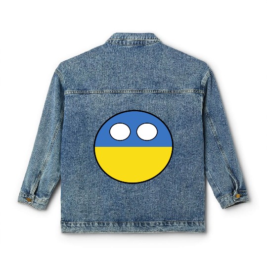 Countryball Laenderball Land Heimat Ukraine Classic Women's Denim Jackets