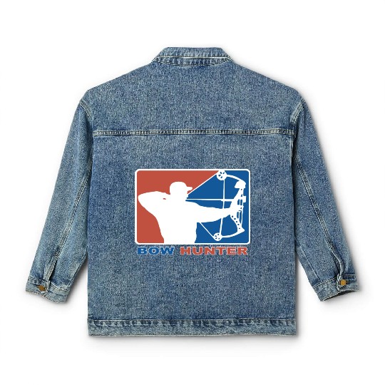Bow Hunter Major League Bows and Arrow Hunting Classic Women's Denim Jackets
