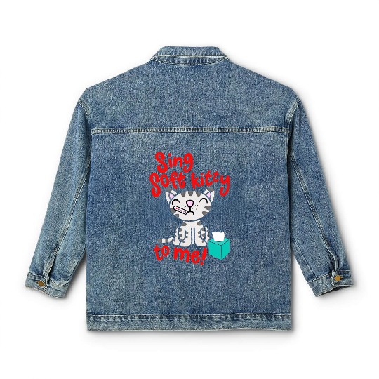 Theory Sing Soft Kitty Song Classic Women's Denim Jackets