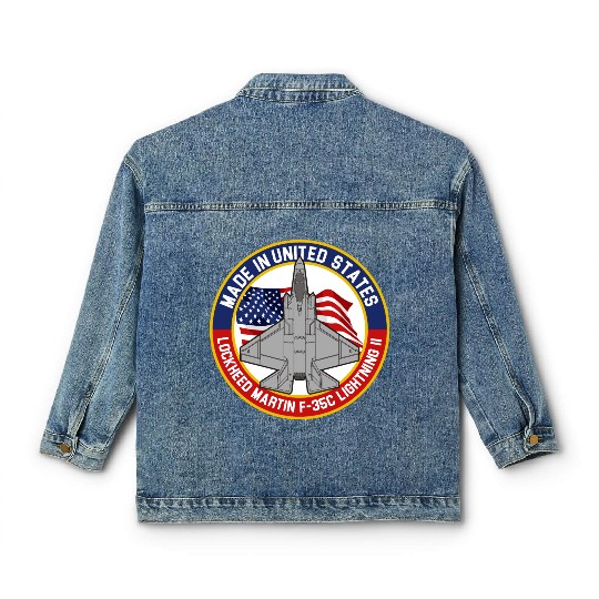 Lockheed Martin F-35C Lightning II - Made in USA Classic Women's Denim Jackets