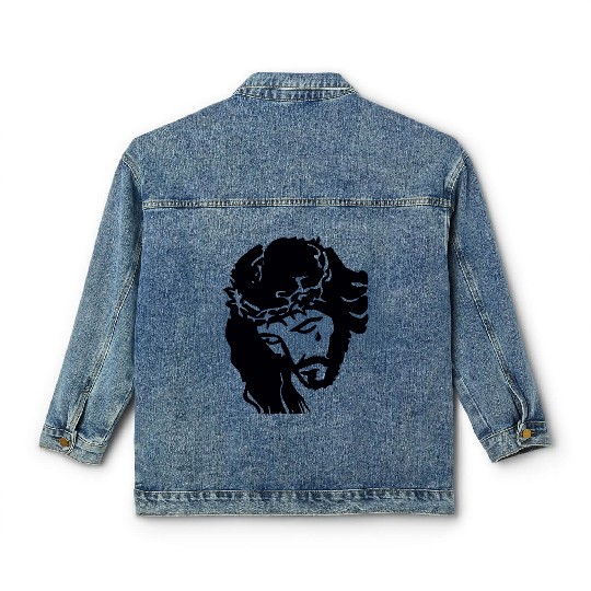 JESUS CROWN OF THORNS Classic Women's Denim Jackets