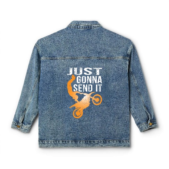 Just Gonna Send It Bike Classic Women's Denim Jackets