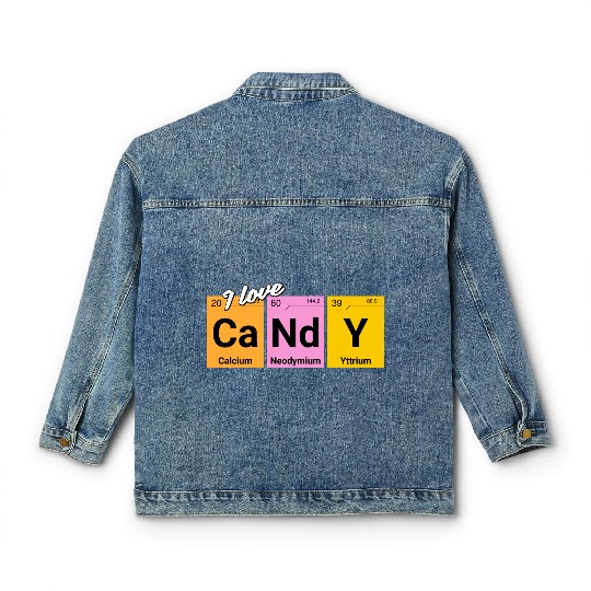 Candy love periodic table of elements Classic Women's Denim Jackets