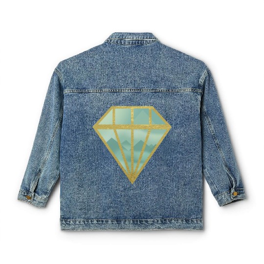 Golden Indie Diamond shape Mountain Classic Women's Denim Jackets