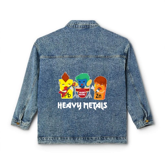 Funny Heavy Metals Chemistry Elements Rock Band Classic Women's Denim Jackets