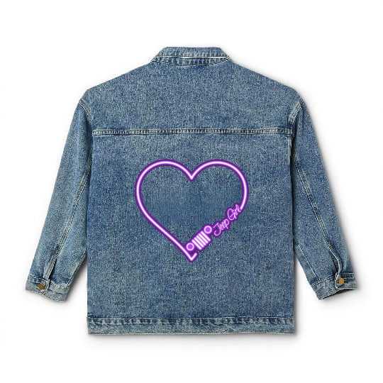 Jeep Love Purple Neon Classic Women's Denim Jackets
